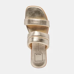 Adore Sandals Gold Metallic Leather