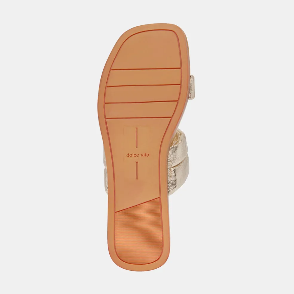 Adore Sandals Gold Metallic Leather