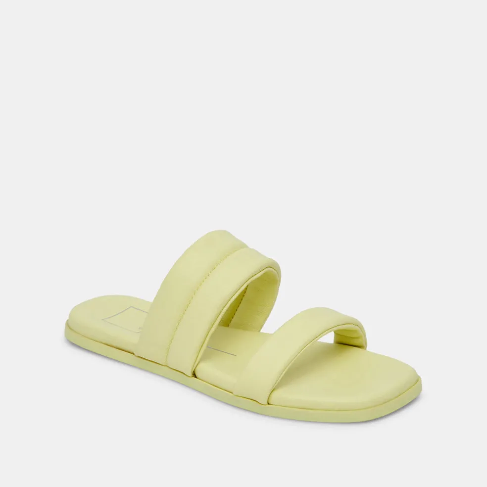 Adore Sandals Lemon Cream Leather