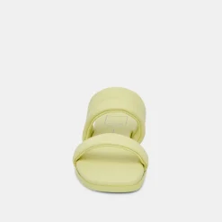 Adore Sandals Lemon Cream Leather