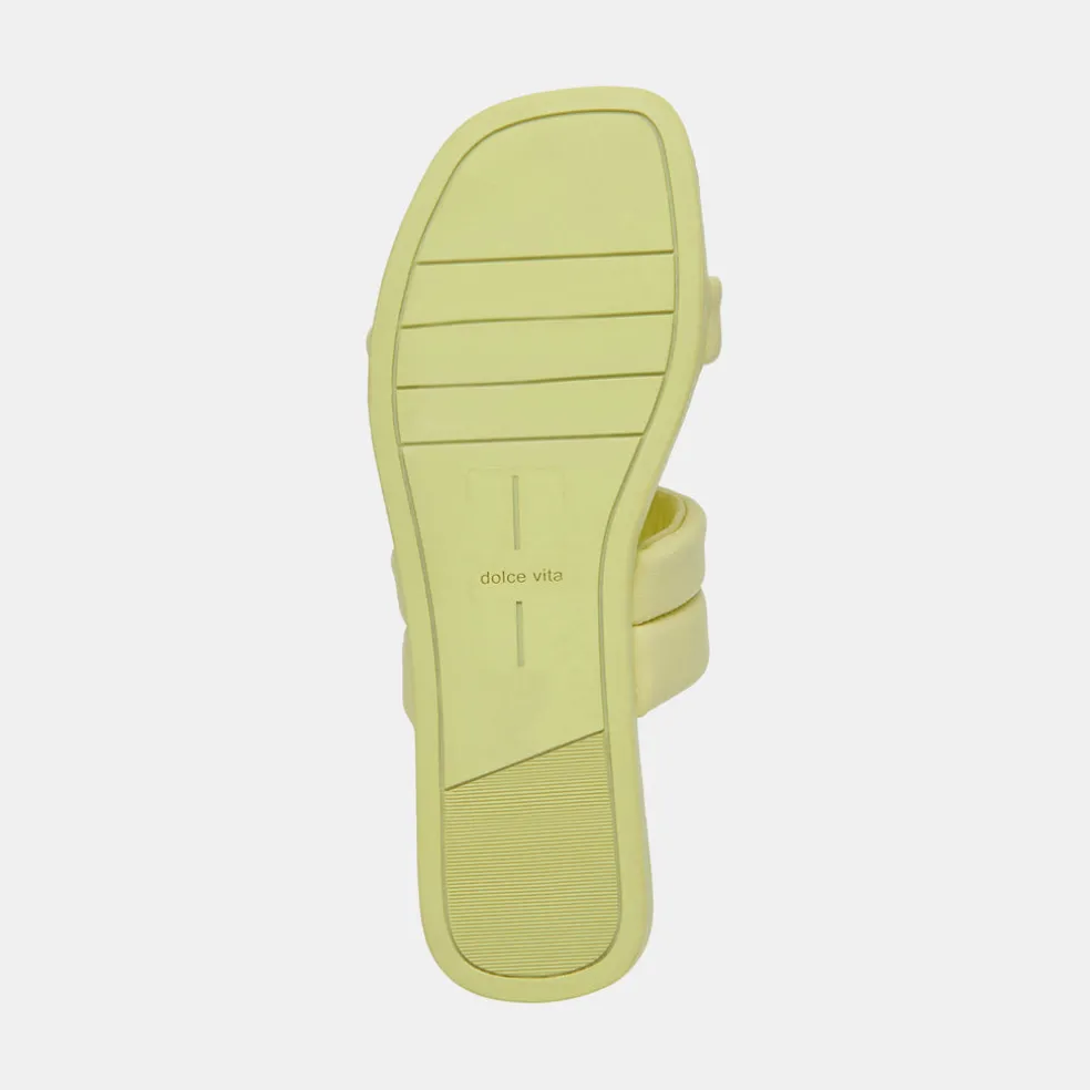 Adore Sandals Lemon Cream Leather