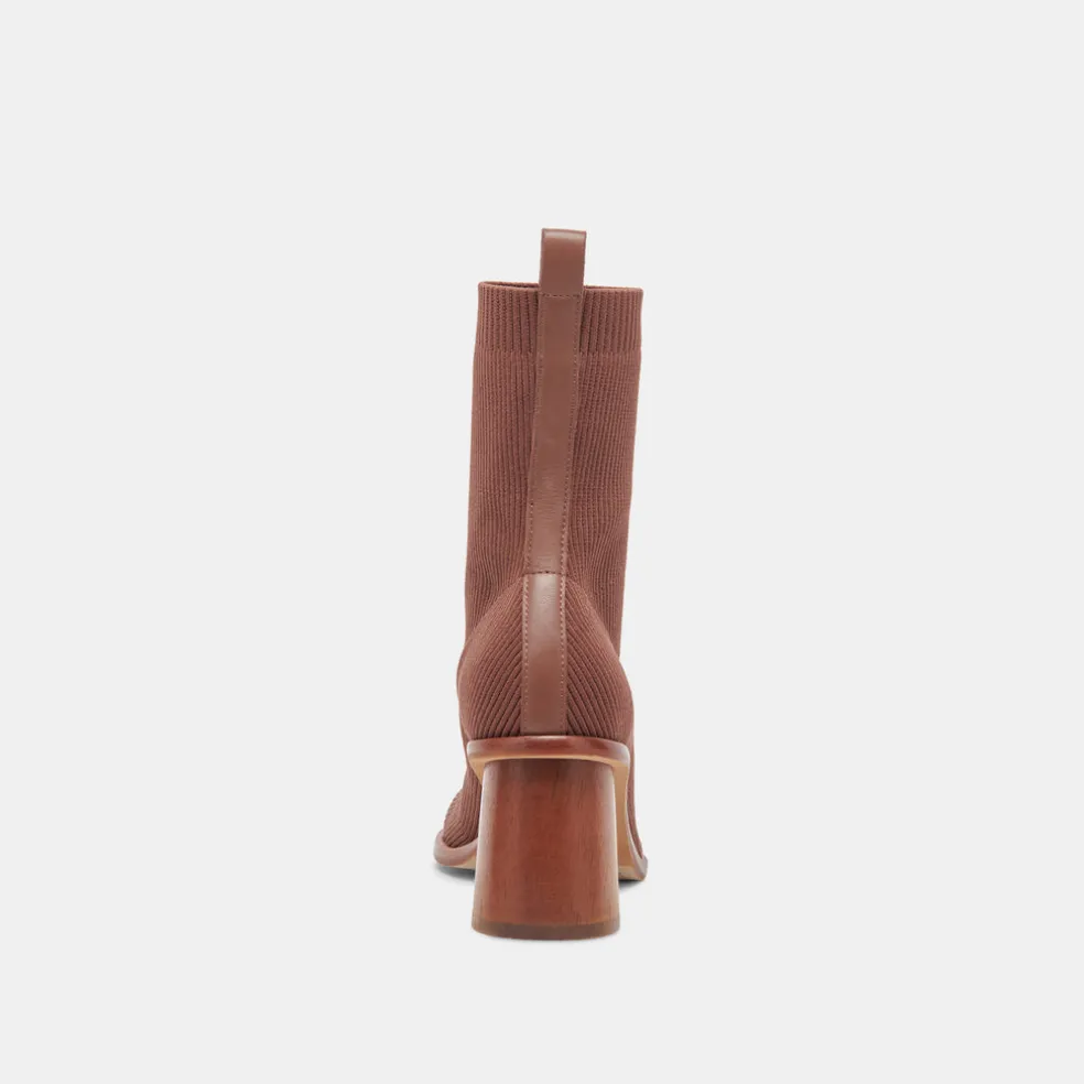 Alaya Booties Brown Knit