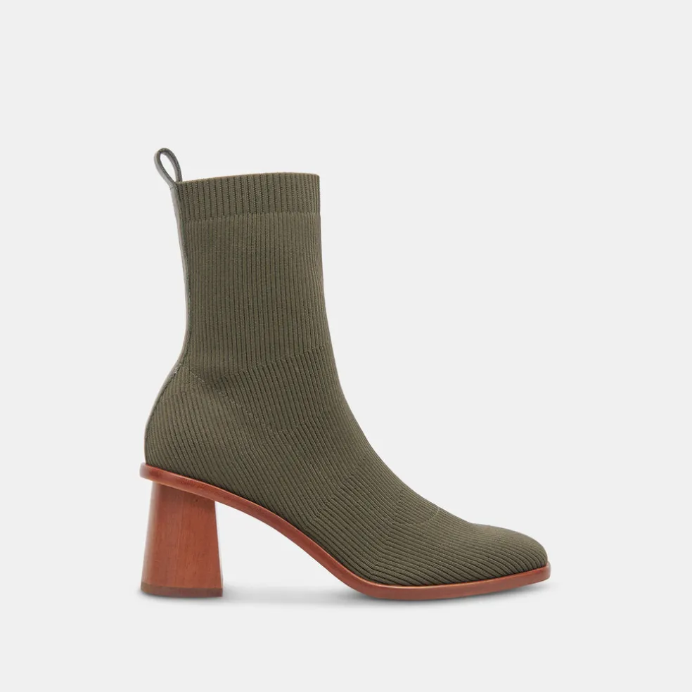 Alaya Booties Olive Knit