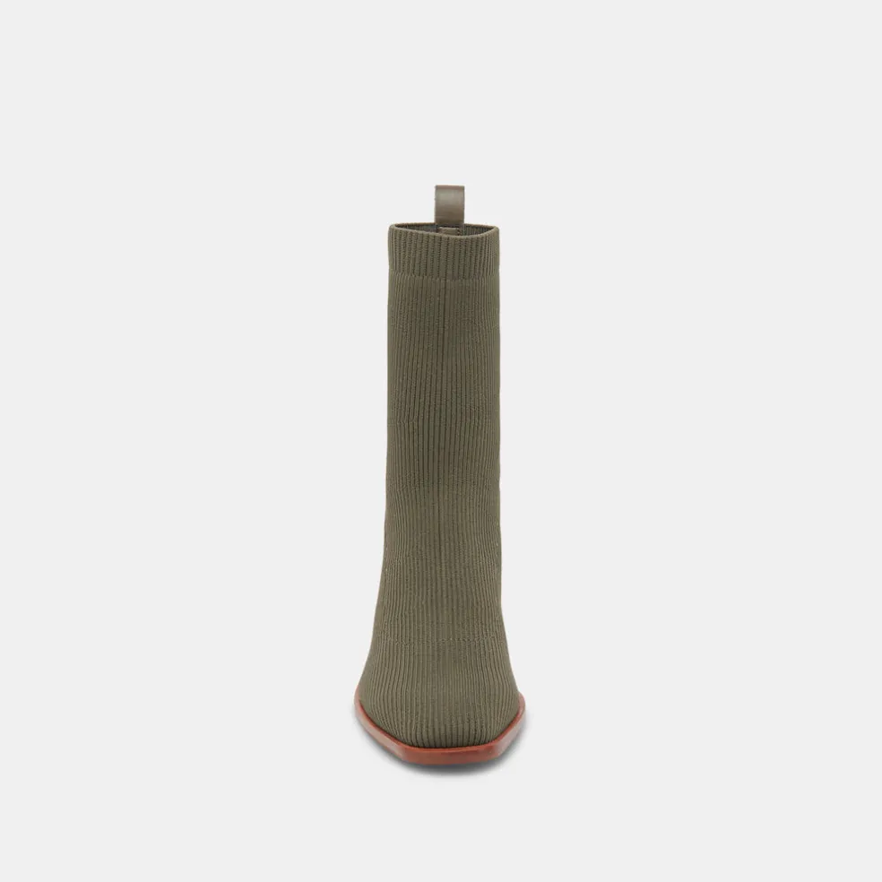 Alaya Booties Olive Knit