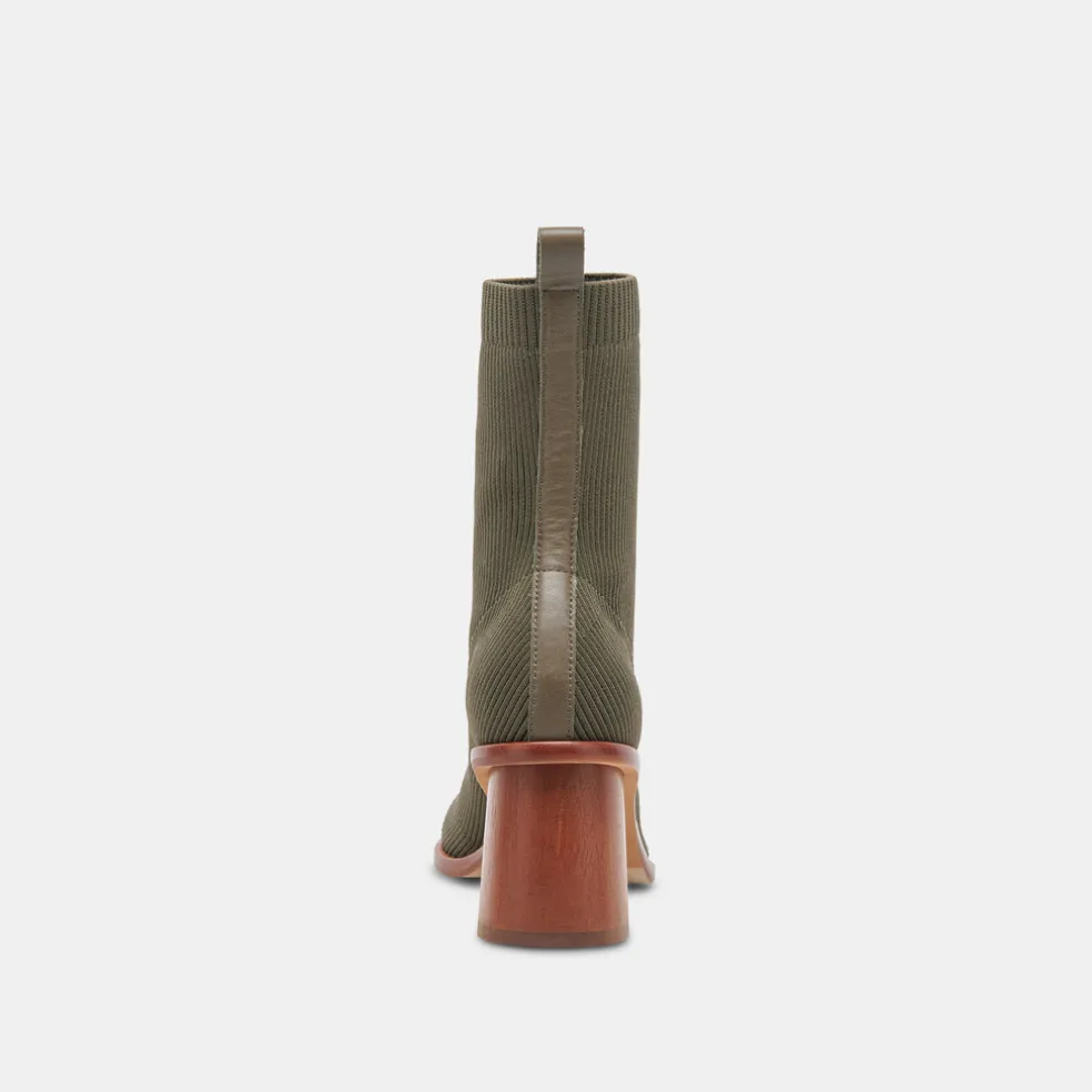 Alaya Booties Olive Knit