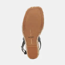 Aldona Wedges Black Leather