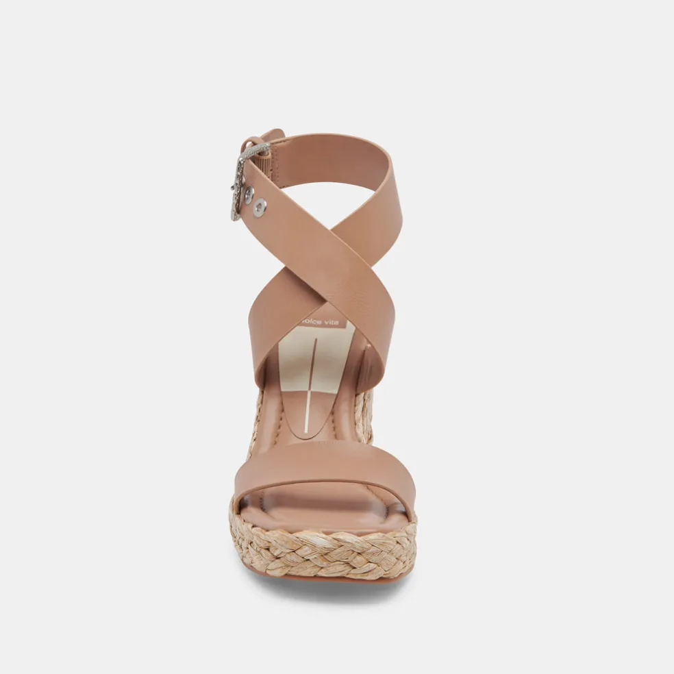 Aldona Wedges Cafe Leather