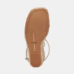 Aldona Wedges Ivory Leather