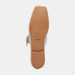 Arora Ballet Flats Ivory Crinkle Patent