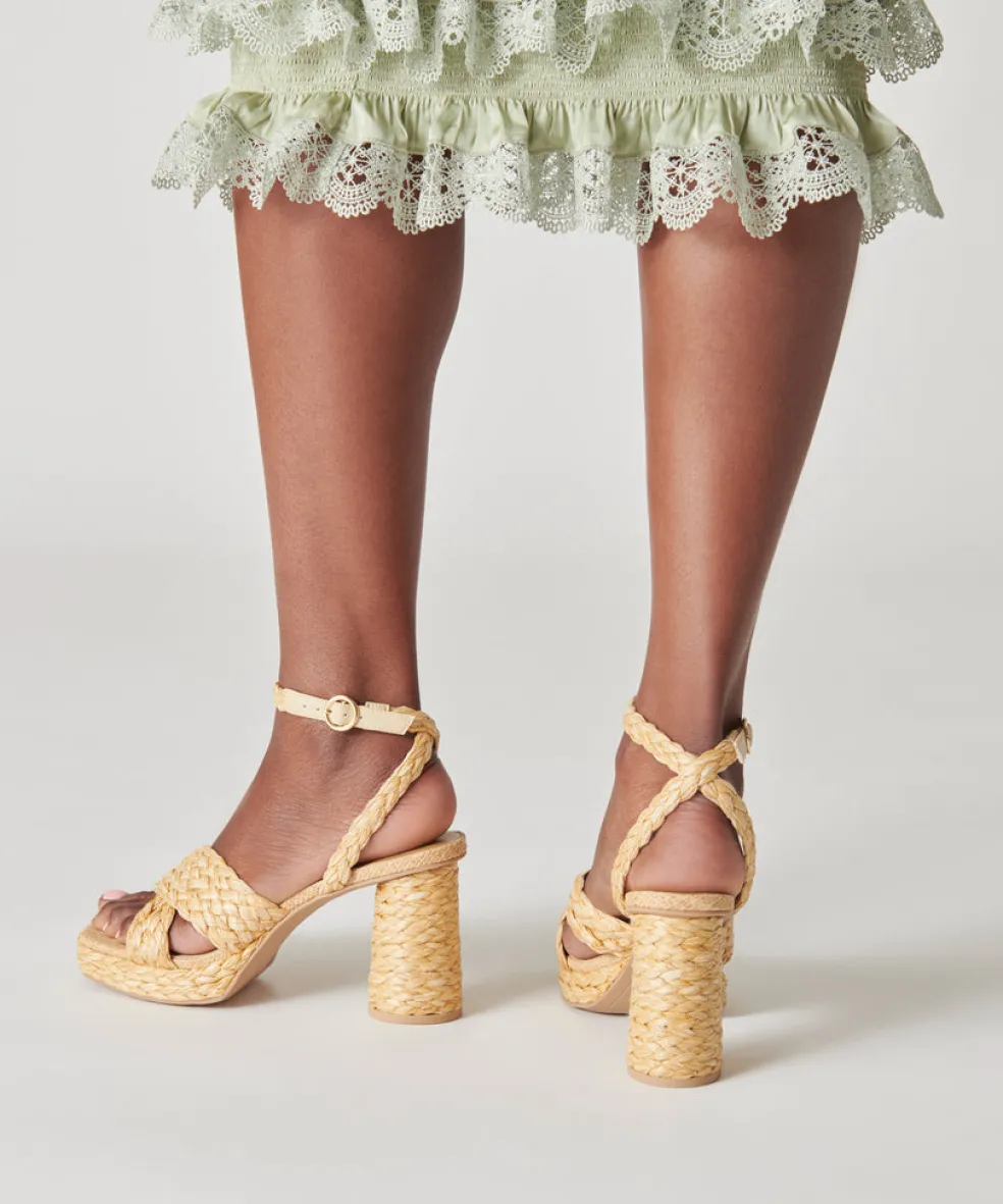 Asala Heels Lt Natural Raffia