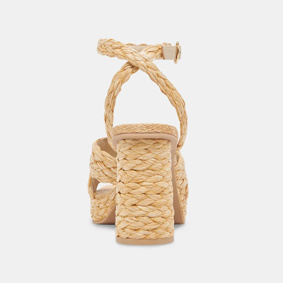 Asala Heels Lt Natural Raffia