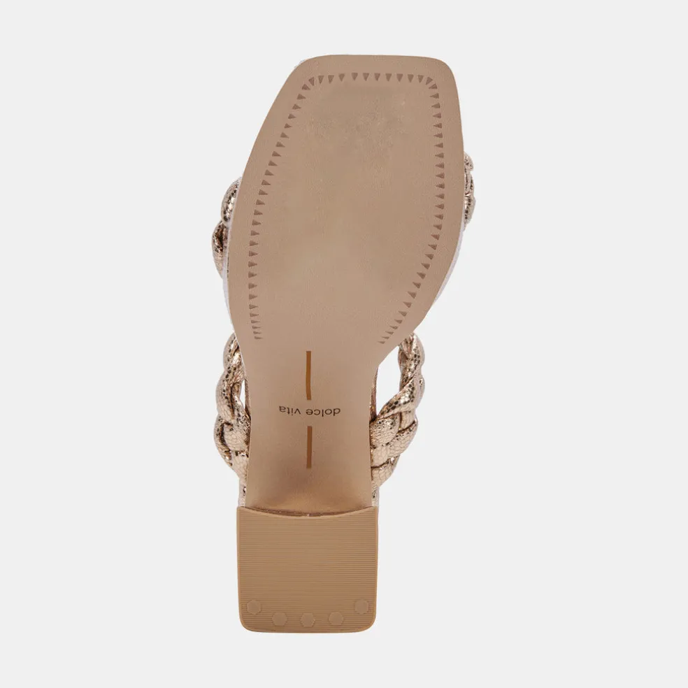 Ashby Heels Dark Gold Crackled Stella