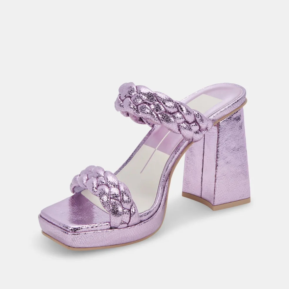 Ashby Heels Lilac Crackled Stella