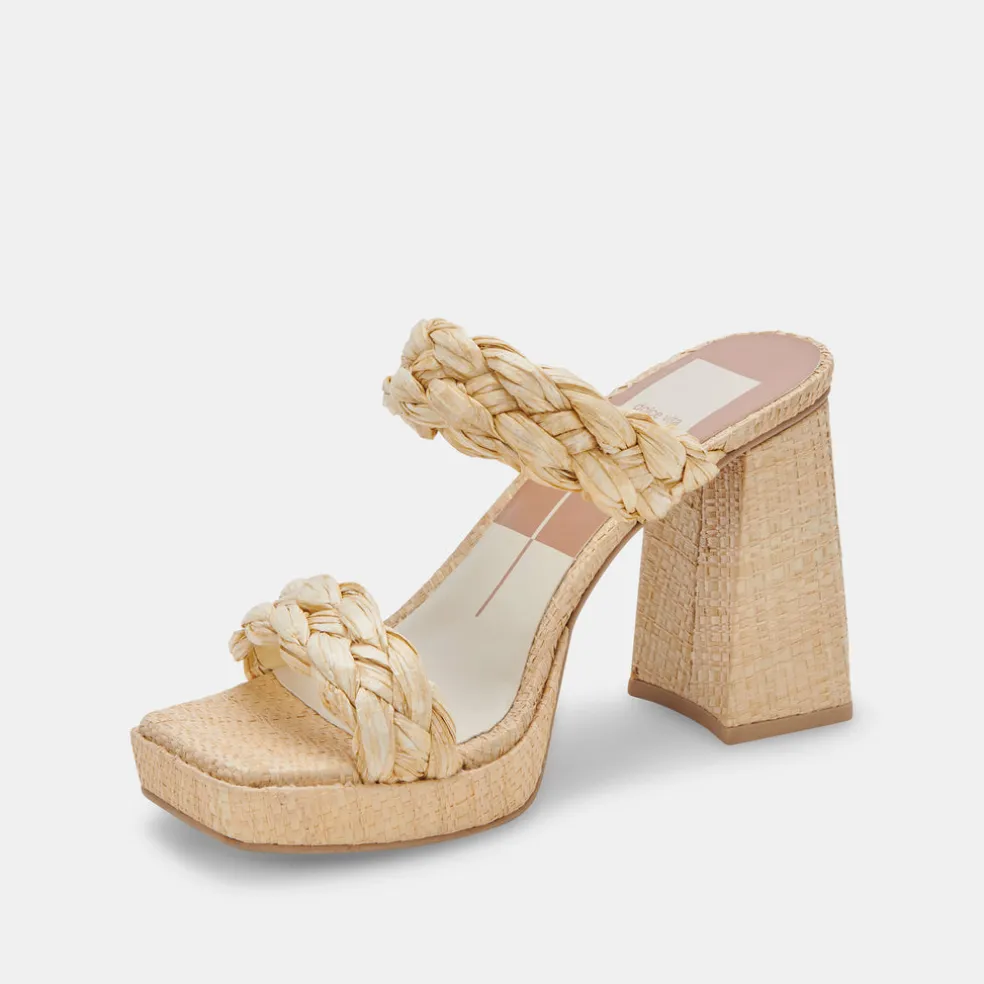 Ashby Heels Lt Natural Raffia