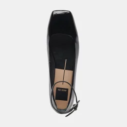 Ashya Ballet Flats Midnight Crinkle Patent