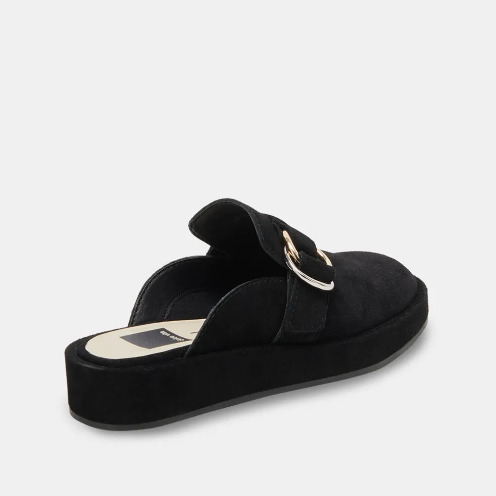 Astor Flats Onyx Suede