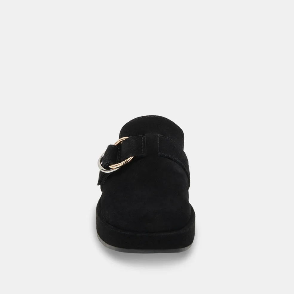 Astor Flats Onyx Suede