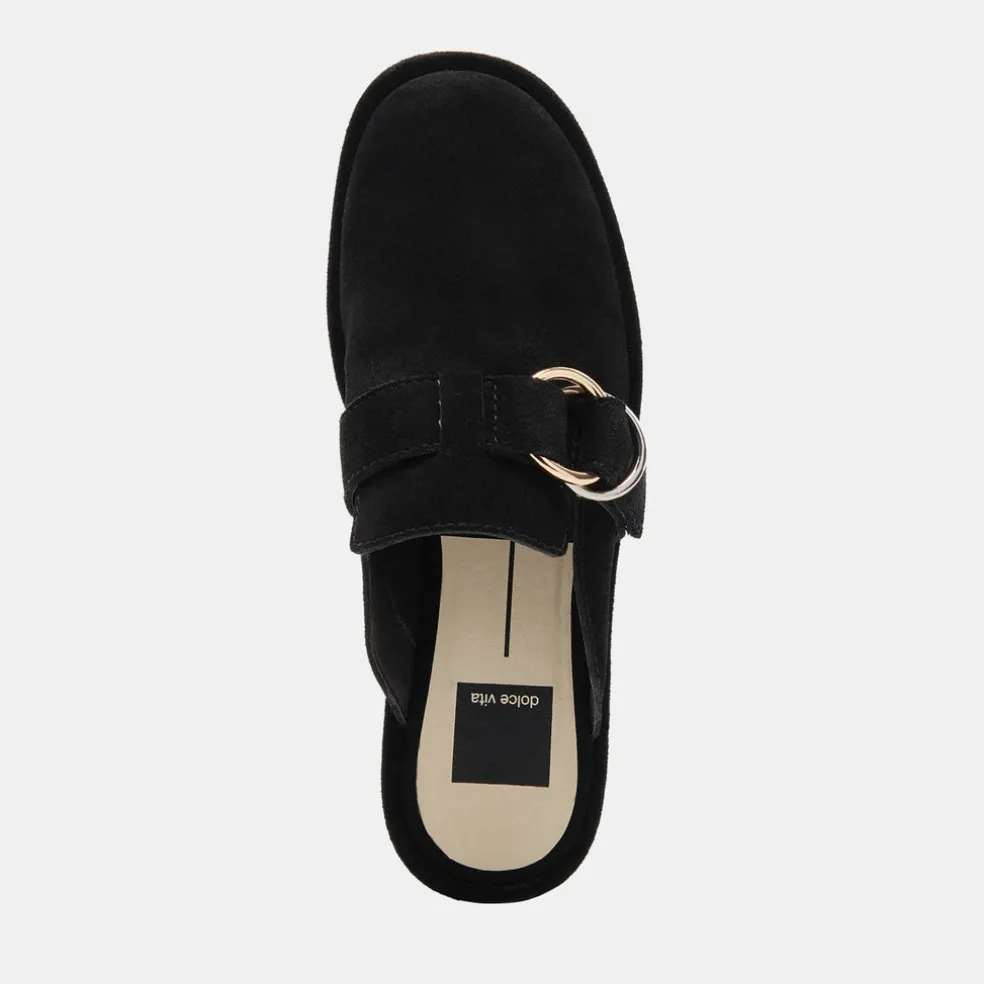 Astor Flats Onyx Suede
