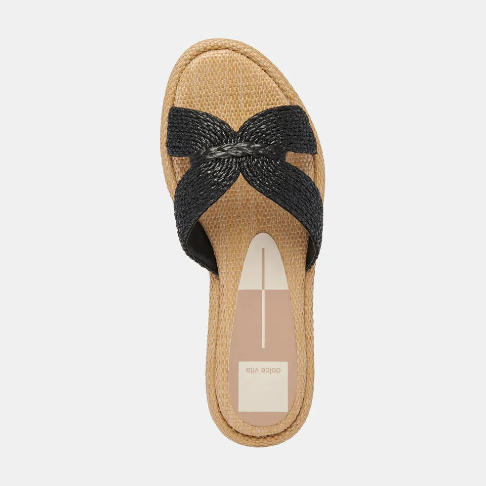 Atomic Sandals Black Raffia