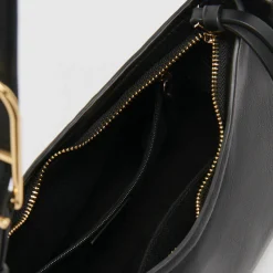 Audri Shoulder Bag Black Leather
