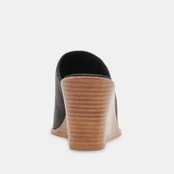 Beema Mules Black Leather