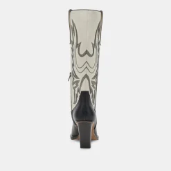 Blanch Boots Black White Leather