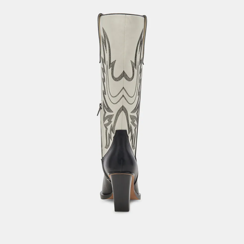 Blanch Boots Black White Leather