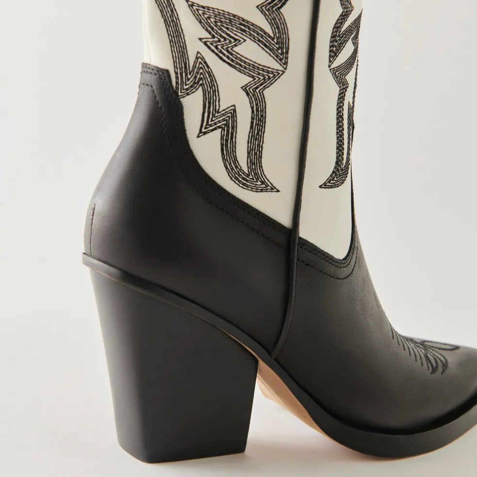 Blanch Boots Black White Leather