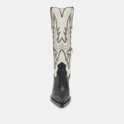 Blanch Boots Black White Leather