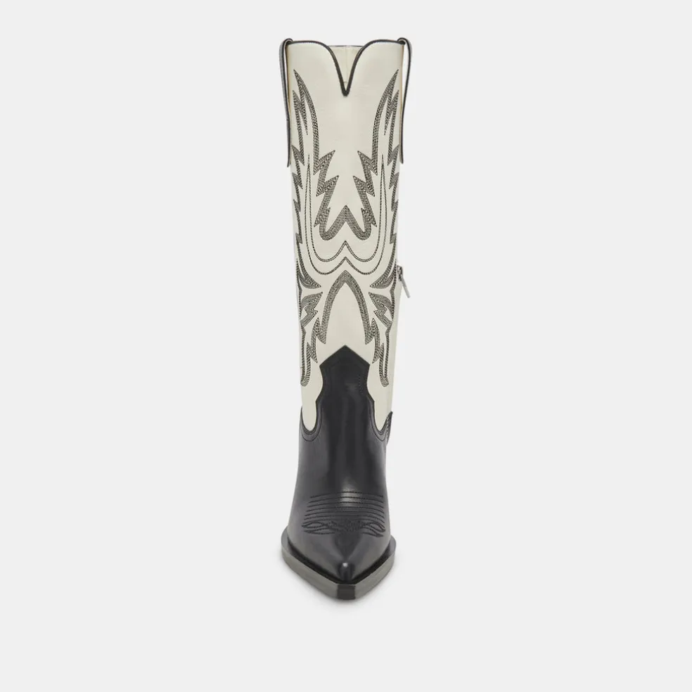 Blanch Boots Black White Leather