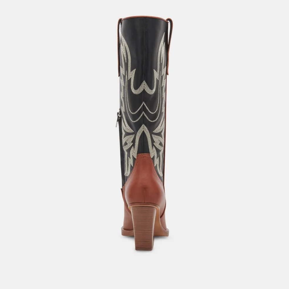 Blanch Boots Brown Black Leather