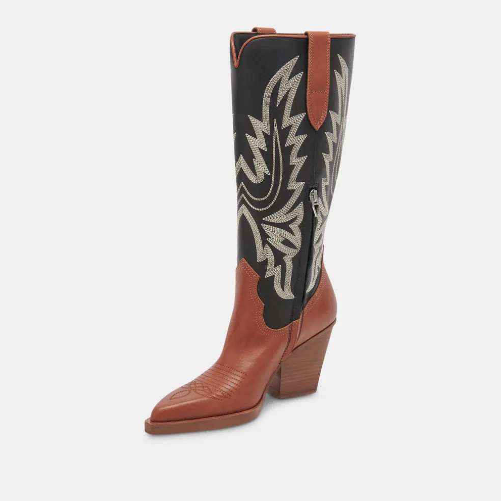 Blanch Boots Brown Black Leather