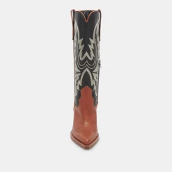 Blanch Boots Brown Black Leather