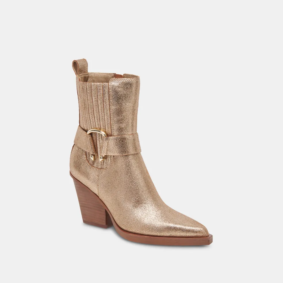 Bounty Boots Rose Gold Distressed Leather