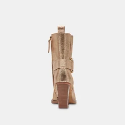 Bounty Boots Rose Gold Distressed Leather