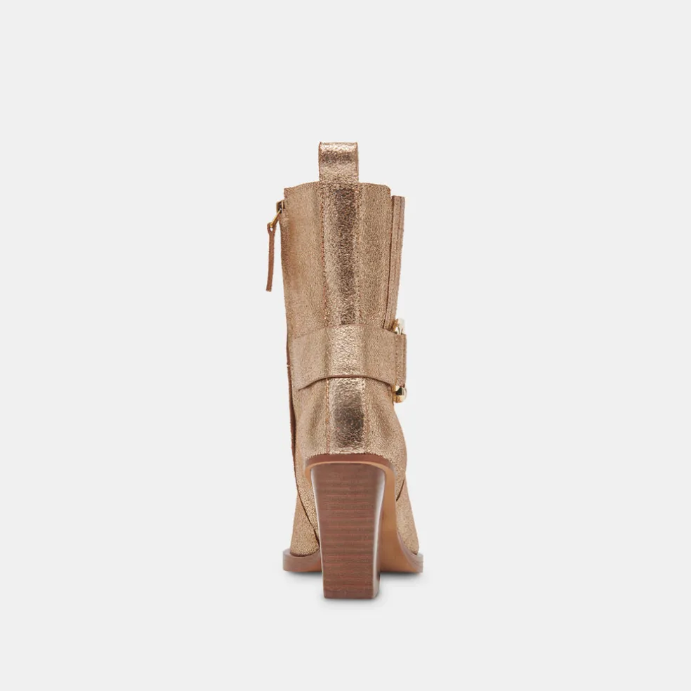 Bounty Boots Rose Gold Distressed Leather