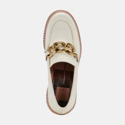 Brenan Wedges Off White Leather