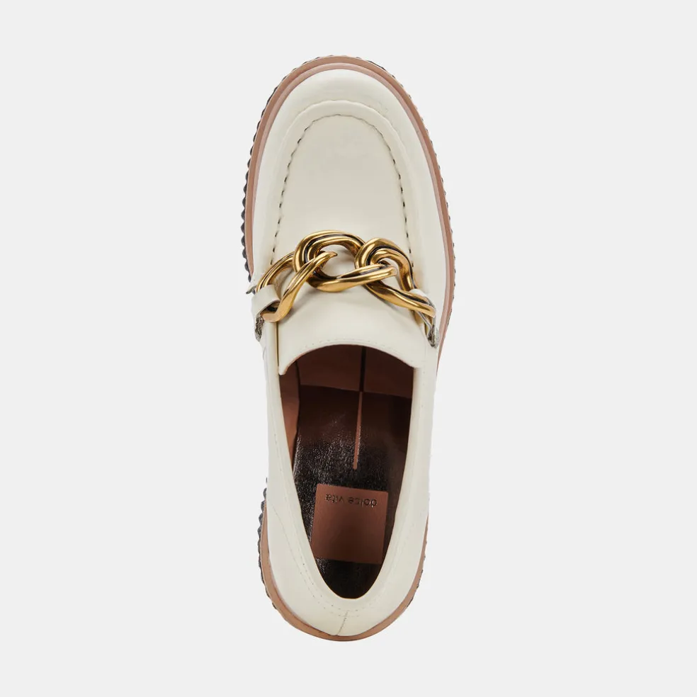 Brenan Wedges Off White Leather
