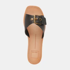 Cabana Sandals Black Leather