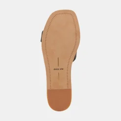 Cabana Sandals Black Leather