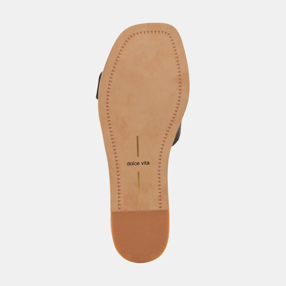 Cabana Sandals Black Leather