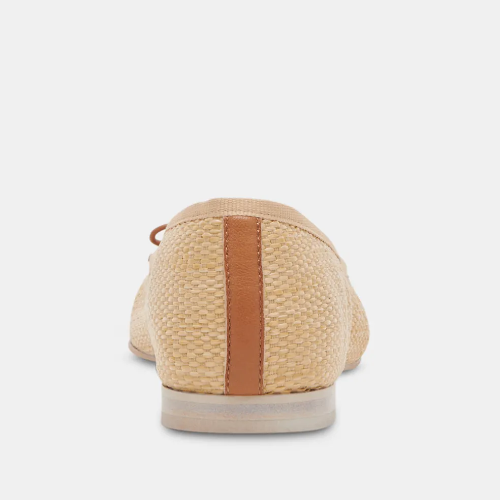 Cacy Ballet Flats Natural Raffia