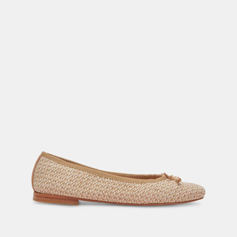 Cacy Ballet Flats White Natural Raffia