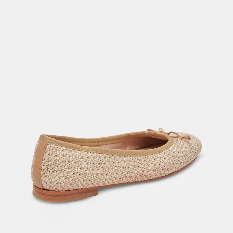 Cacy Ballet Flats White Natural Raffia