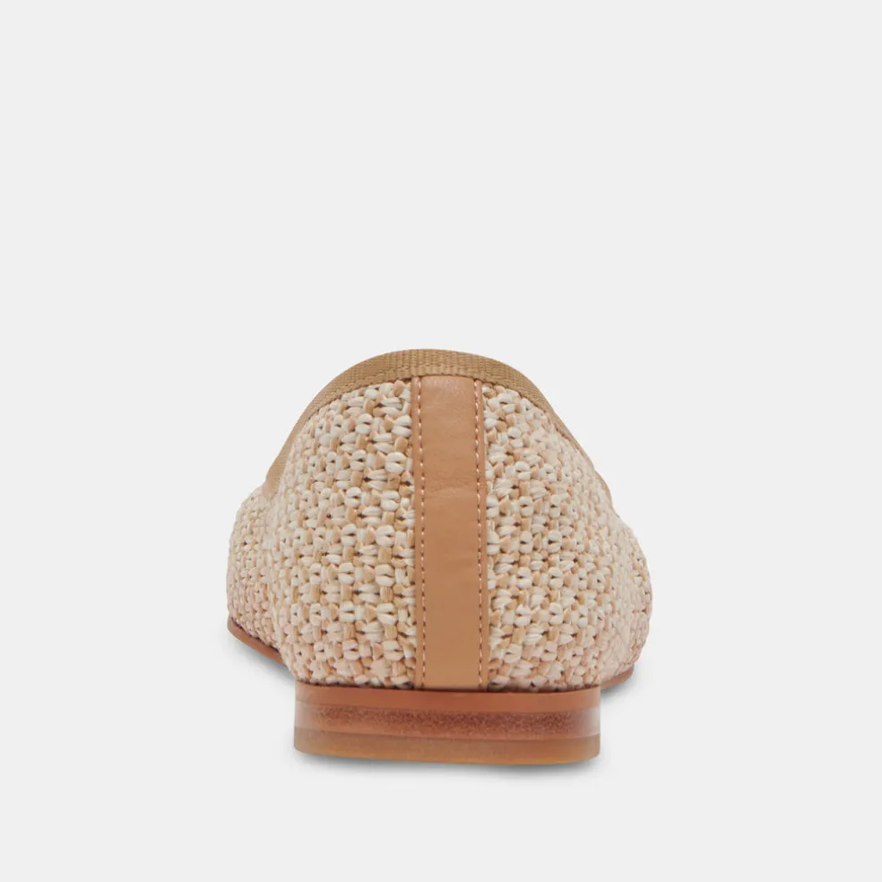 Cacy Ballet Flats White Natural Raffia