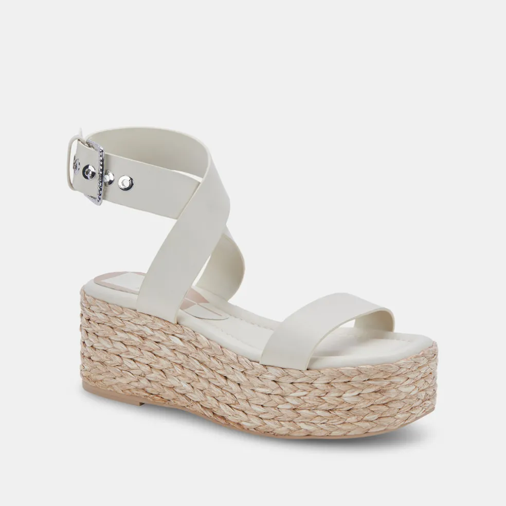 Cannes Sandals Ivory Leather