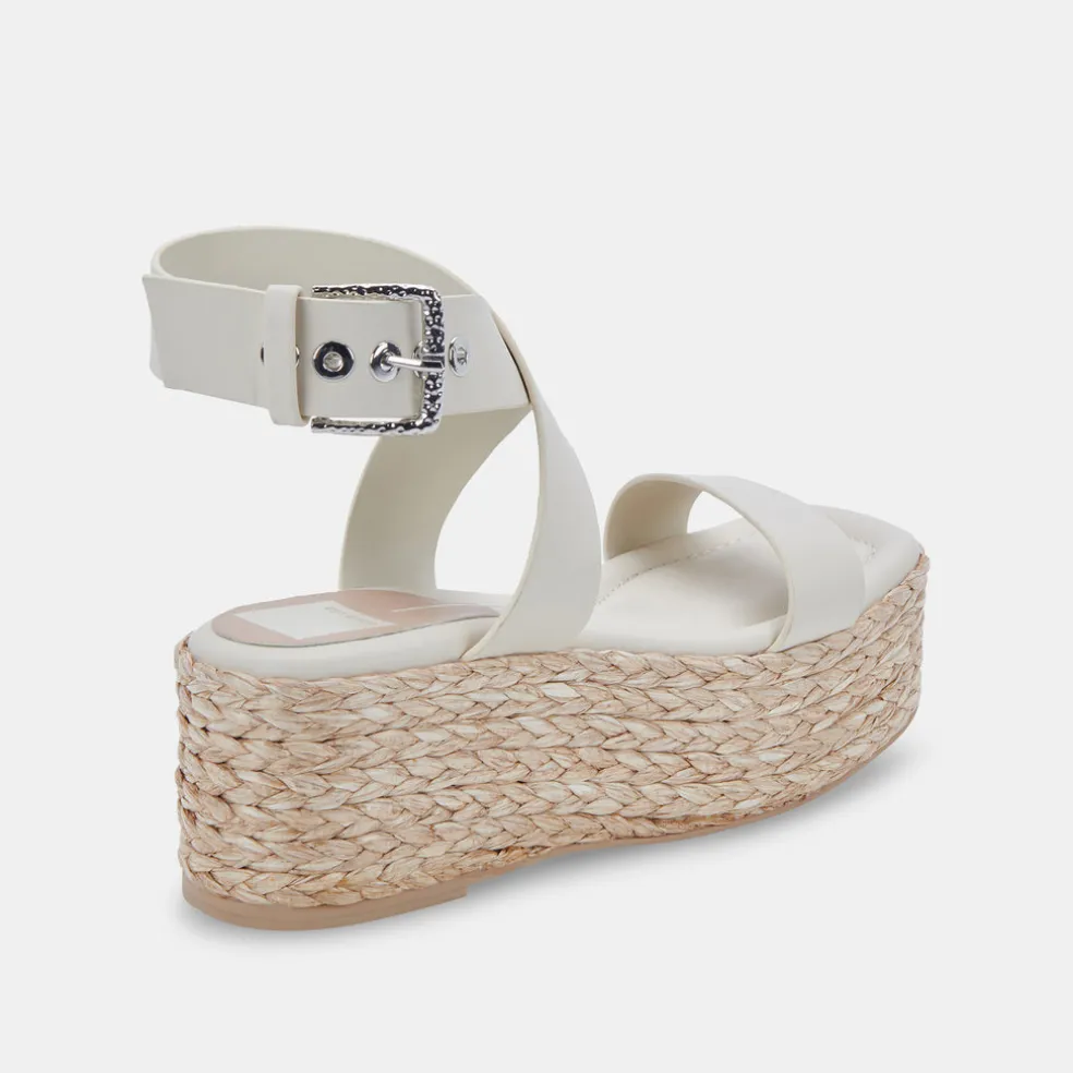 Cannes Sandals Ivory Leather