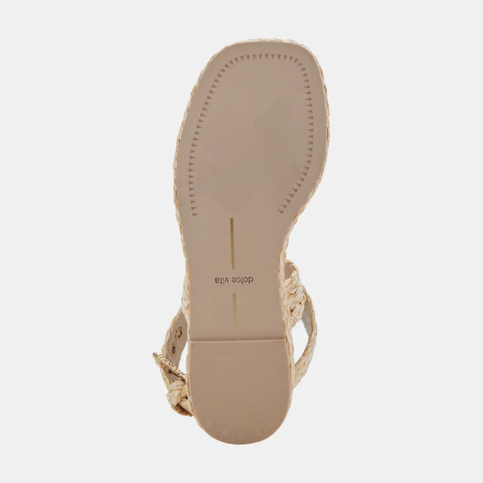 Cannes Sandals Lt Natural Raffia