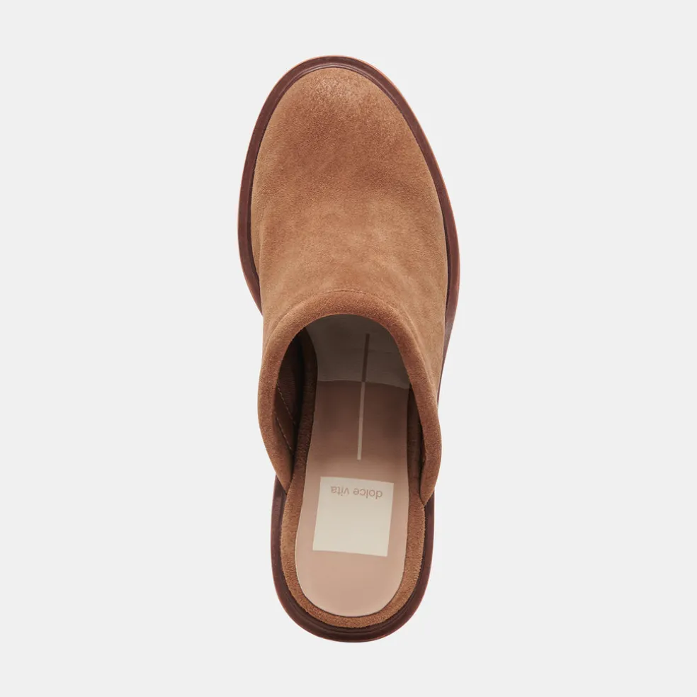 Castel Heels Chestnut Suede