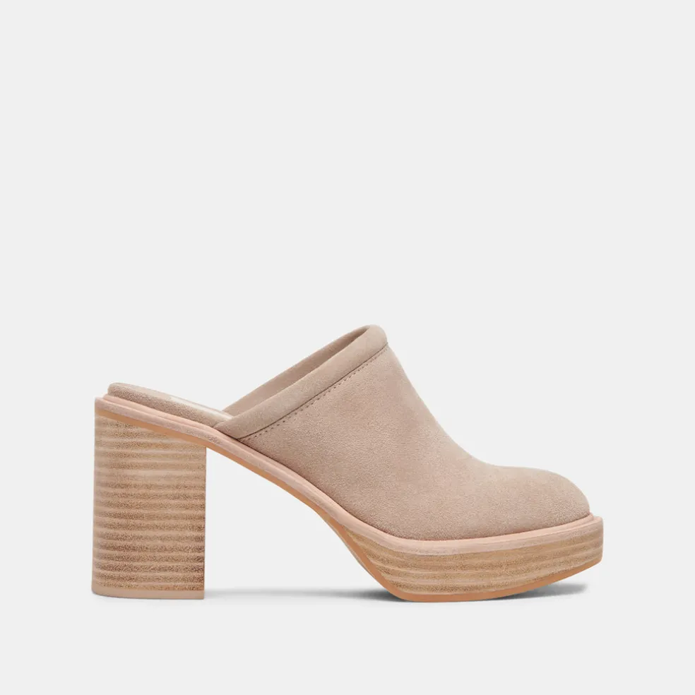 Castel Heels Taupe Suede